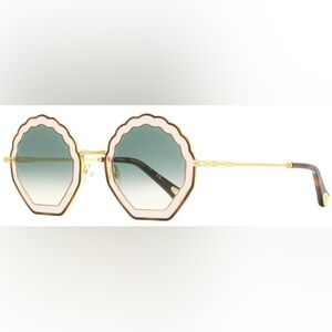 Chloe Scalloped 56mm Sunglasses